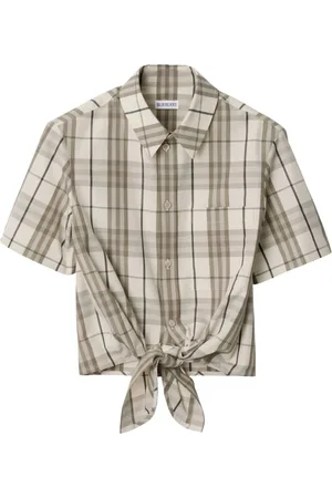 Burberry Beige Button-Up Shirt Short Sleeves