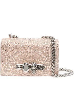 Alexander McQueen Foldover Shoulder Bag with Four Ring Handle