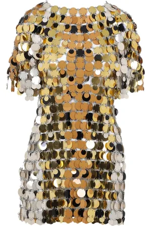 Paco rabanne Party Dresses, female, , XS, Metallic Dress for Women