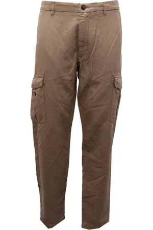 ELEVENTY Slim-fit Trousers, male, , W36, Cargo cotton/linen Trousers, Made in Italy