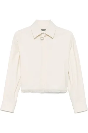 Durazzi Milano Shirts, female, , XS, Button-Up Shirt with Frayed Hem
