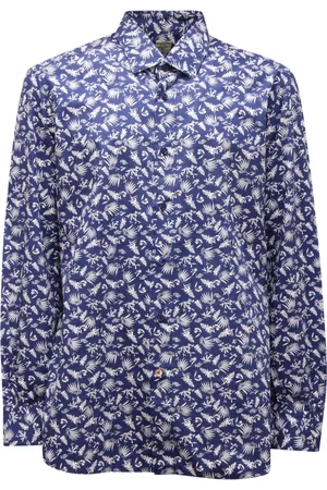 MAZZARELLI Slim White Shirt Pattern