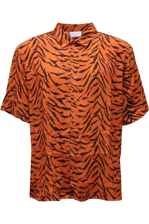 Family First Short Sleeve Shirts, male, , L, Orange Shirt Shs220110G Model
