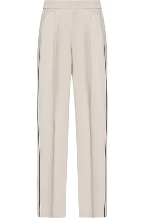 Nº21 Straight Trousers, female, , 2XL, Blush Pink Satin Pyjama-Style Trousers