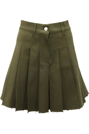 DEPARTMENT FIVE Military Denim Skirt with Pleats