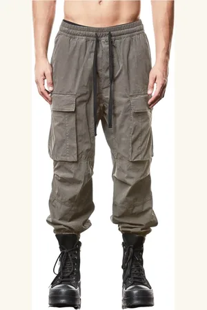 THOM KROM Straight Trousers, male, , M, Wide Fit Cargo Trousers Grey