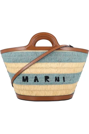 Marni Handbags, female, , ONE SIZE, Striped Tropicalia Handbag Gold Sand