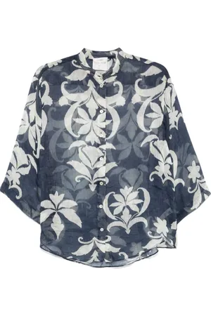 FORTE FORTE Shirts, female, , M, and White Linen-Silk Shirt