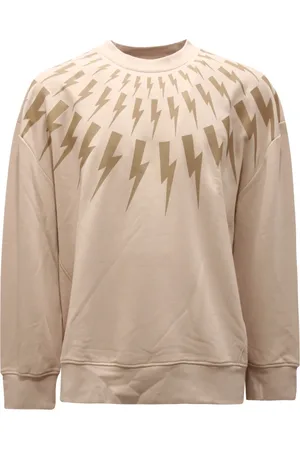 Neil Barrett Sweatshirts, male, , XL, Fair-Isle Thunderbolt Sweatshirt