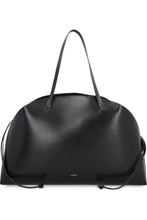 Jil Sander Handbags, female, , ONE SIZE, Leather Shoulder Bag with Drawstring Clutch