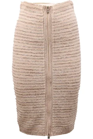 D.EXTERIOR Midi Skirts, female, , XS, Wool Skirt with Front Zipper