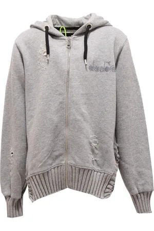 Diadora Sweatshirts, female, , 2XL, Vintage Effect Full Zip Sweatshirt