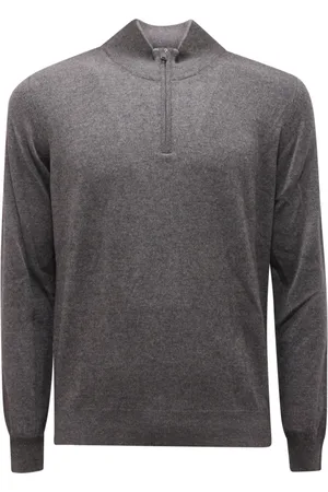 FERRANTE Turtlenecks, male, , M, Royal Wool Jumper with Zipper