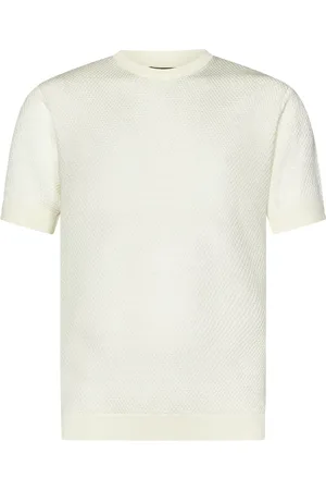 Emporio Armani Textured Knit Jumper Cream Ss25
