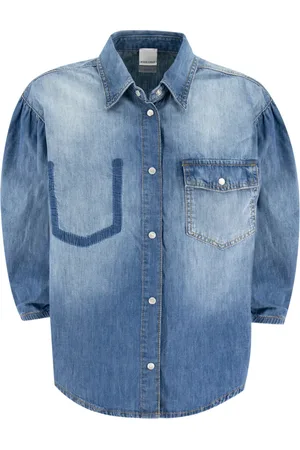 Pinko Denim Shirts, female, , S, Press-Stud Fastening Shirt with Breast Pocket