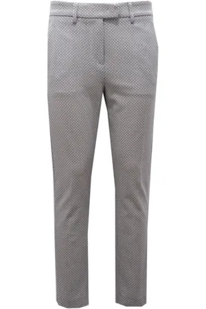 Dondup Chinos, female, , W28, Blue and White Micro Fantasy Trousers