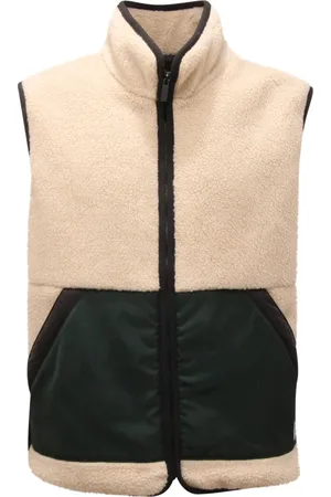 Hogan Vests, male, , M, Sleeveless Teddy Jacket /Green/Black