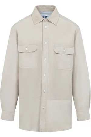 Loewe Casual Shirts, male, , L, Leather Shirt Sophisticated Style