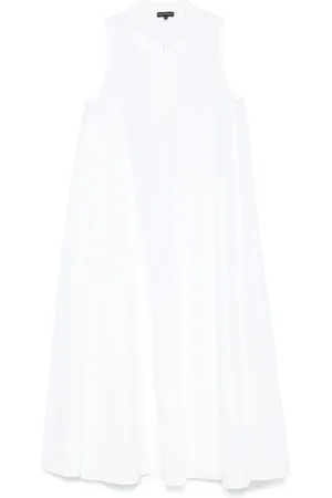 Emporio Armani Keyhole Neck Sleeveless A-Line Dress