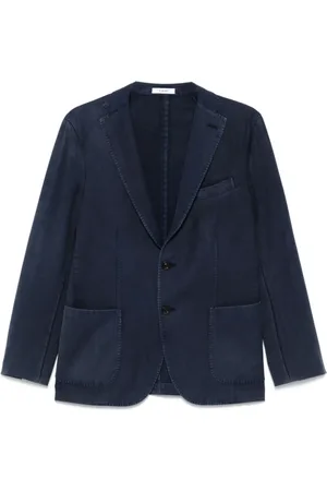 Boglioli Blazers, male, , 2XL, Navy Wool Blazer Outerwear