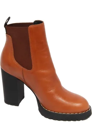 Hogan Heeled Boots, female, , 3 UK, Leather Chelsea Boots Made in Italy