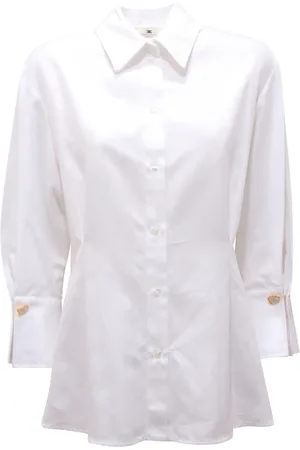 Elisabetta Franchi Shirt with Cufflinks and Side Slits