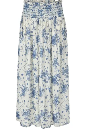 Lollys Laundry Maxi Skirts, female, , M, Smock Waist Maxi Skirt Dark