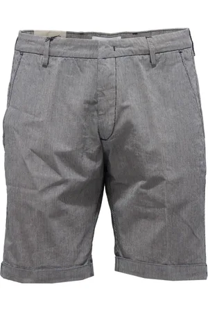 MICHAEL COAL Slim Fit Striped Cotton Bermuda Shorts