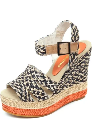 Espadrilles Wedges, female, , 7 UK, Rafia Wedge Sandal in Black