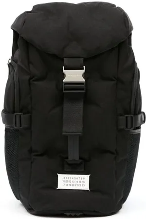 Maison Margiela Backpacks, male, , ONE SIZE, Leather Backpack with Signature Motif
