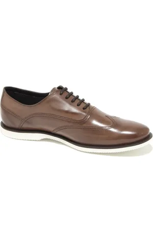 Hogan Laced Shoes, male, , 10 UK, Classic Francesina shoes in tobacco