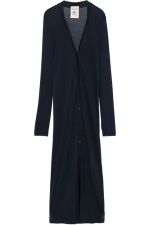 SEMICOUTURE Navy Button-Up Jumper