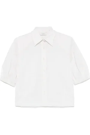 MAZZARELLI Shirts, female, , L, Ecru Button-Up Shirt with Fitted Cuffs