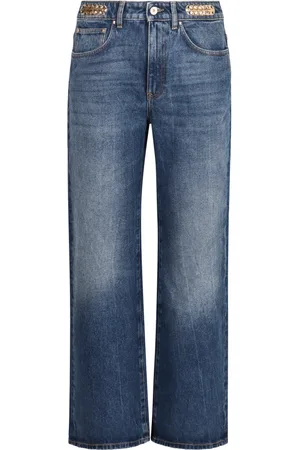 Paco rabanne Straight Jeans, female, , W25, Metallic Detail High-rise Boyfriend Jeans
