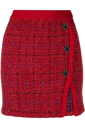 Self-Portrait Melange knit mini skirt