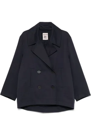 SEMICOUTURE Blazers, female, , S, Navy Double-Breasted Jacket