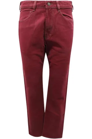 Incotex Chinos, male, , S, Burgundy Trousers 5 Pockets Raso Army