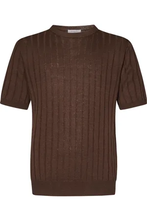 Boglioli Crewneck Linen-Cotton Short Sleeve Sweatshirt