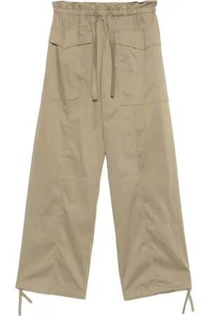 SEMICOUTURE Drawstring Trousers with Ankle Strap