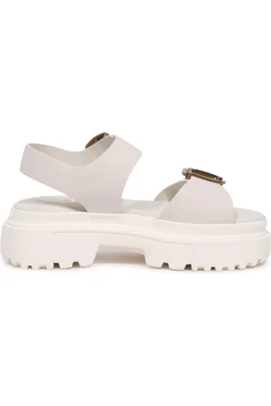 Hogan Flat Sandals, female, , 7 UK, Vintage effect sandal with wide fit