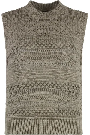 Fabiana Filippi Ribbed edges cotton waist coat