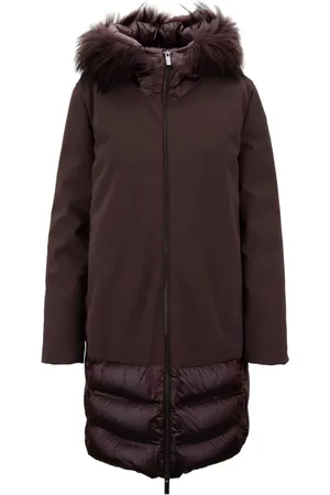 RRD Down Coats, female, , L, Finnraccoon Fur Hooded Parka Jacket