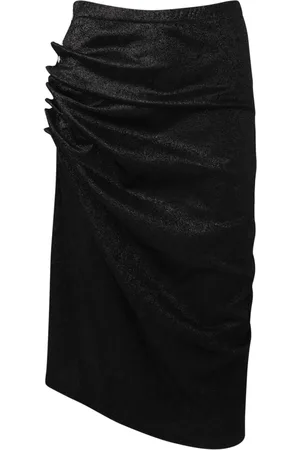 Paco rabanne Midi Skirts, female, , XS, Metallic Asymmetric Skirt