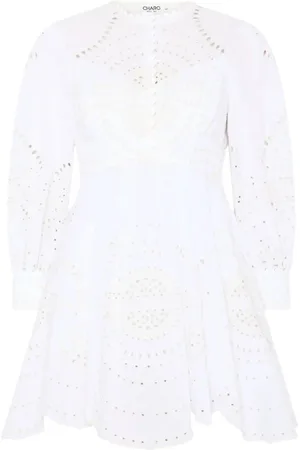 CHARO RUIZ IBIZA Ivory Bishop Sleeves Dress