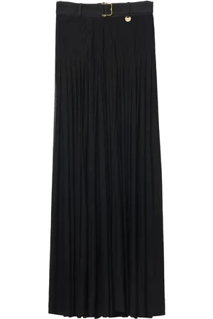 Burberry Maxi Skirts, female, , XS, Pleated Skirt with Logo Charm
