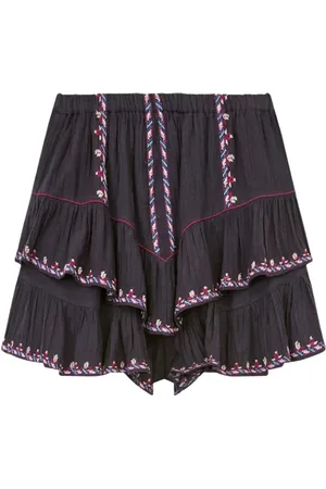 Isabel Marant Jocadia Shorts in Faded Night/Gold