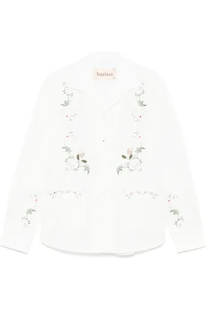 Baziszt Casual Shirts, male, , M, Floral Embroidered Shirt