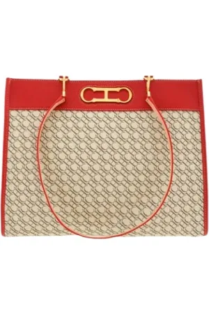Carolina Herrera Tote Bags, female, , ONE SIZE, Canvas Shopping Bag with Initials Insignia