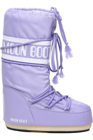 Moon Boot Lilac Waterproof Boots with Logo Band