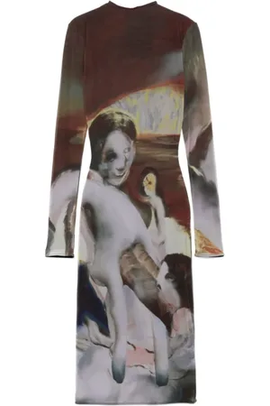 MUGLER Sunset Sees Mesh Robe Dress